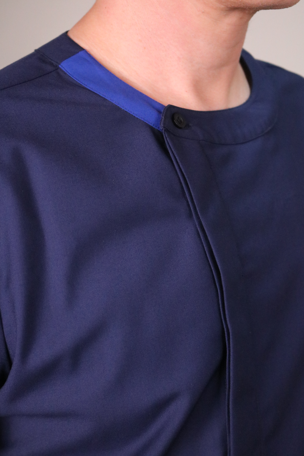 Blue Scrub Top Men