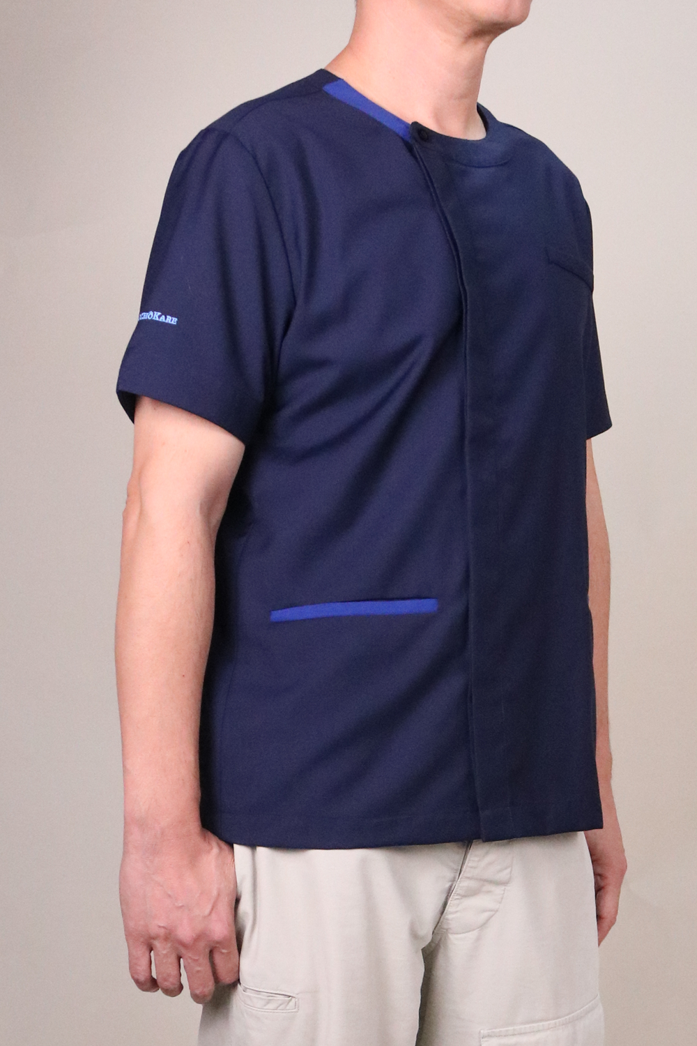 Blue Scrub Top Men
