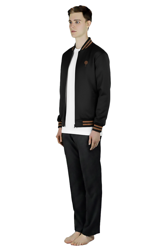 Bomber Jacket with Glitter Trims