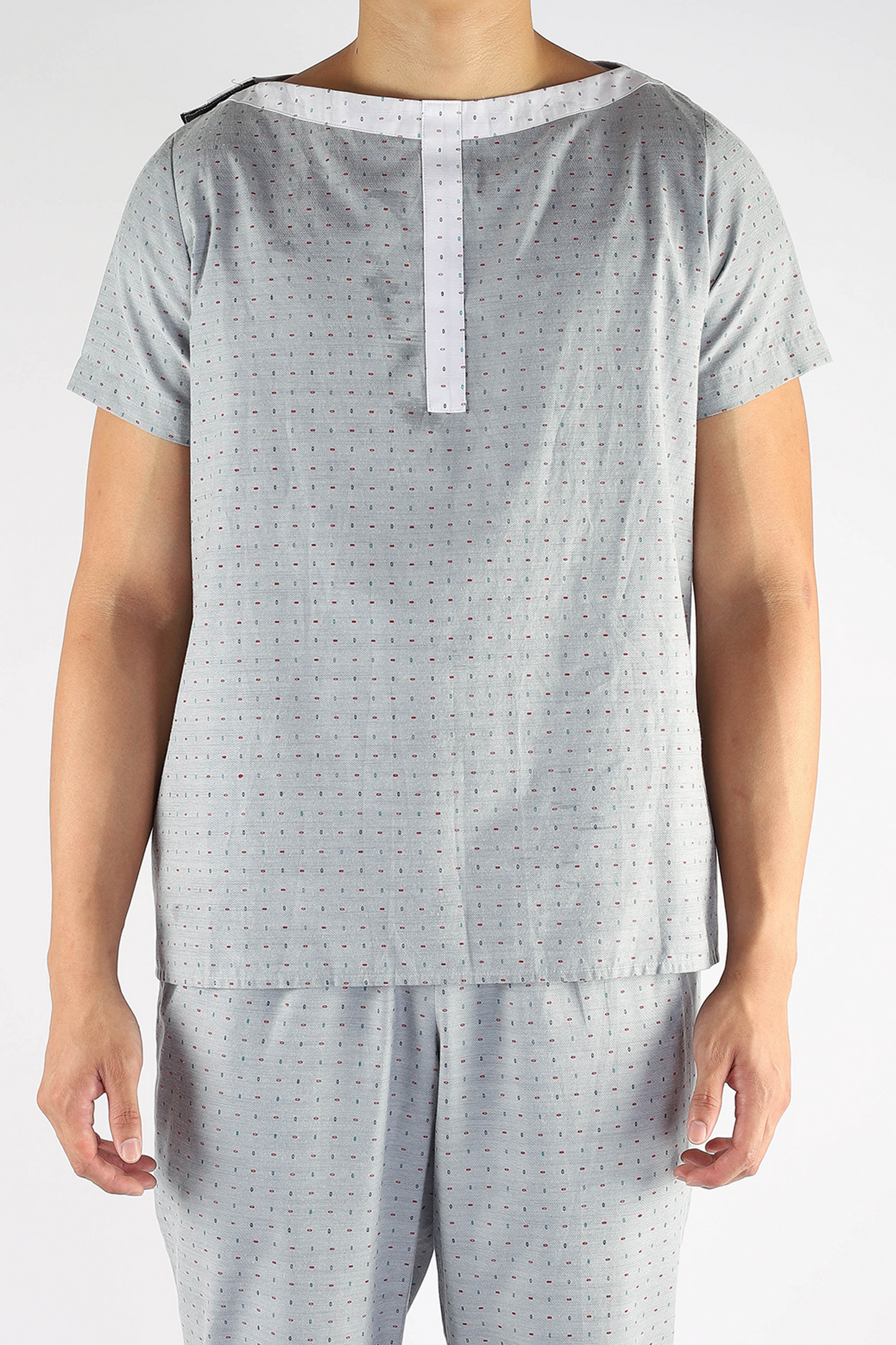 Grey Inpatient Adaptive Pyjama Top