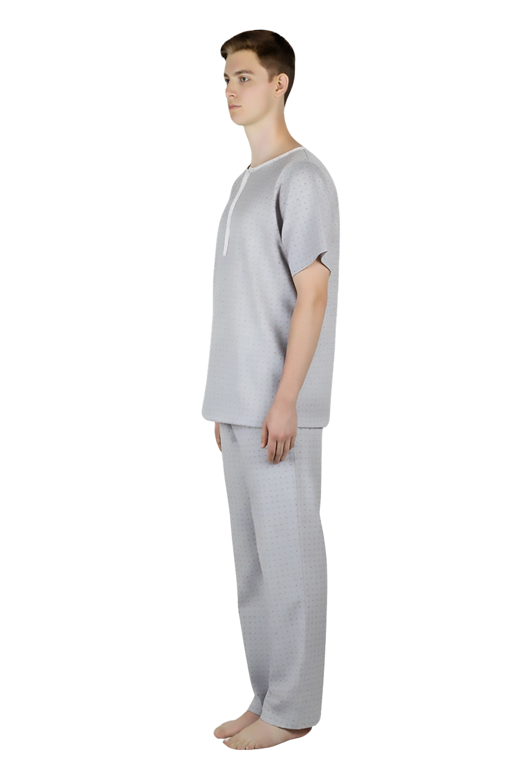 Grey Inpatient Adaptive Pyjama Top