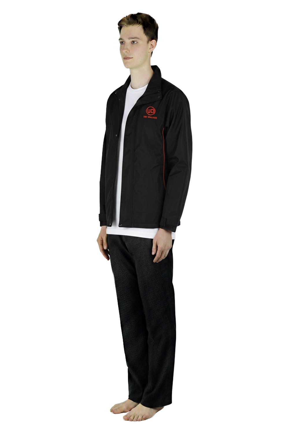 Lightweight Windbreaker with Red Trims