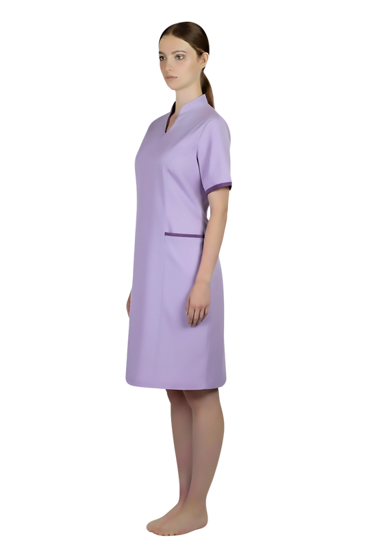 Purple Staff Nurse Dress with trims