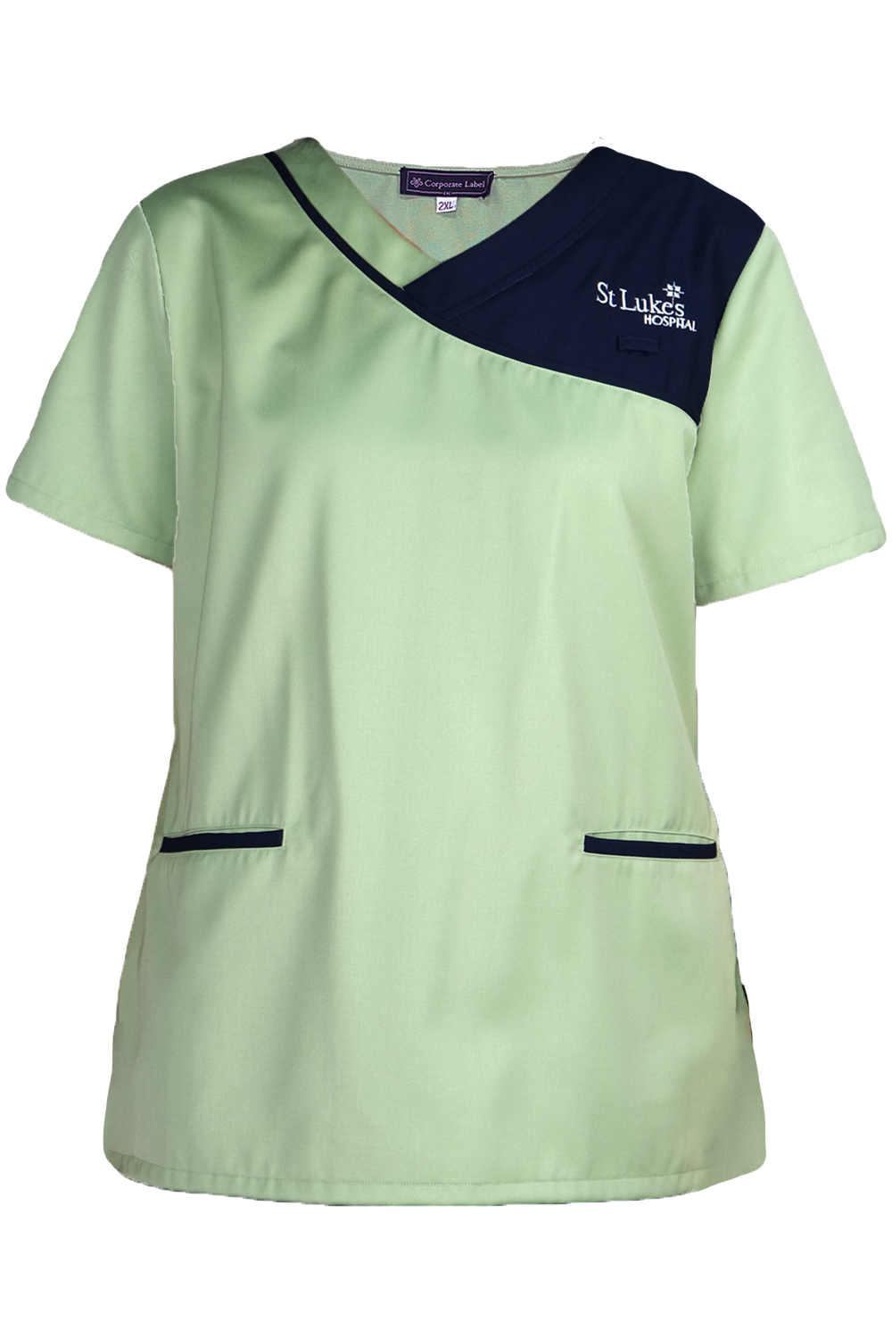 Two tone Scrub Top - Green