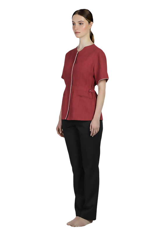 Structured Short Sleeve Blouse