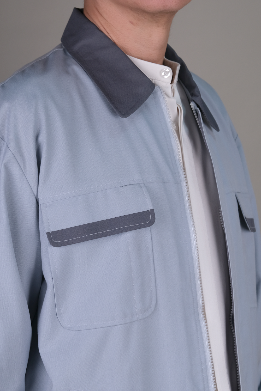 Utility Contrast Blue Jacket