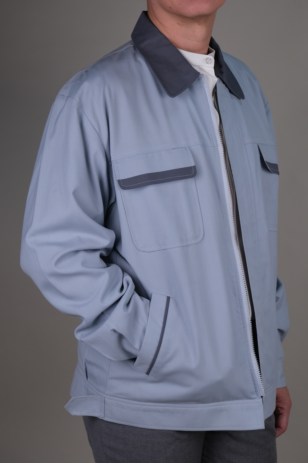 Utility Contrast Blue Jacket