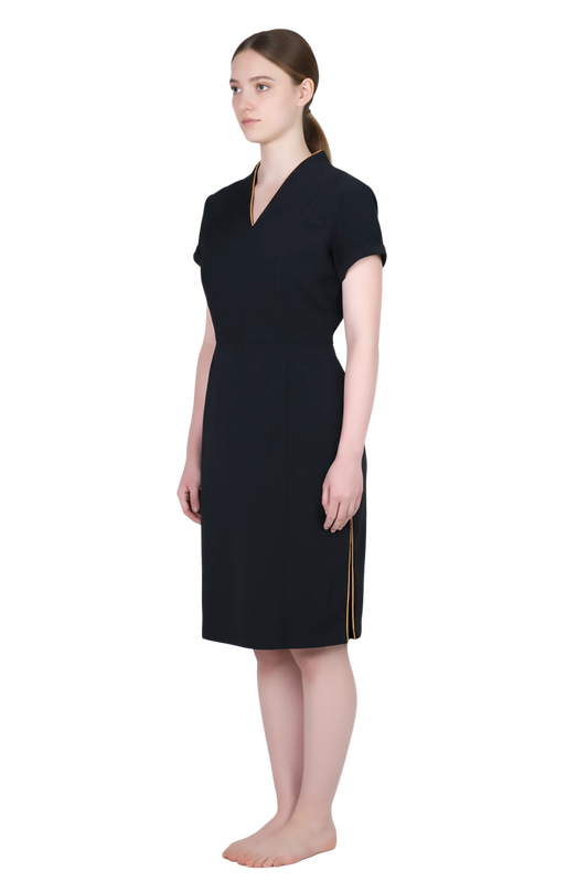 V Neck Dress with Slit