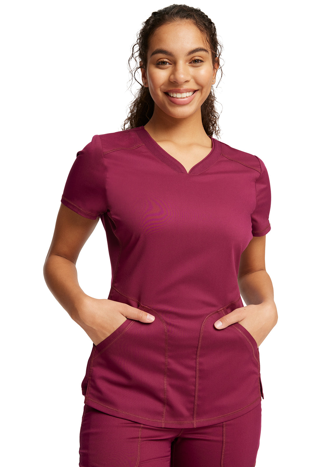 Cherokee Revolution V-Neck Top 2 Pockets