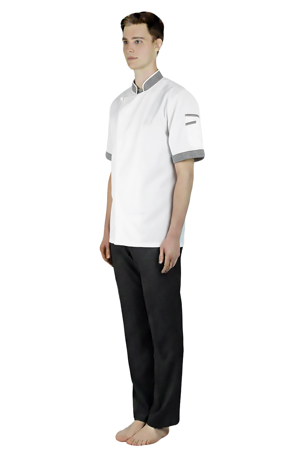 White Chef Jacket with Short Sleeves