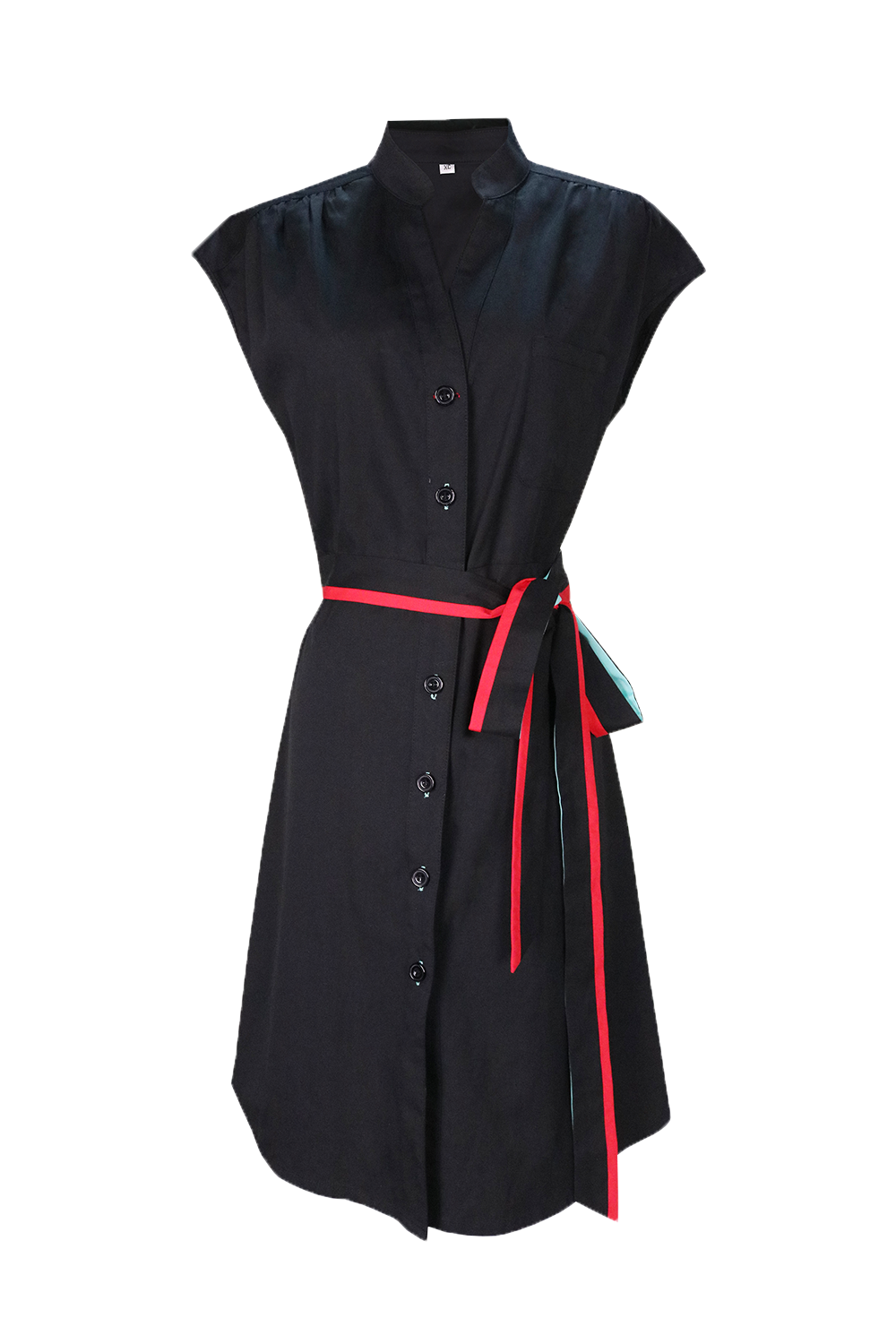 Black Corporate Dress with Ribbon