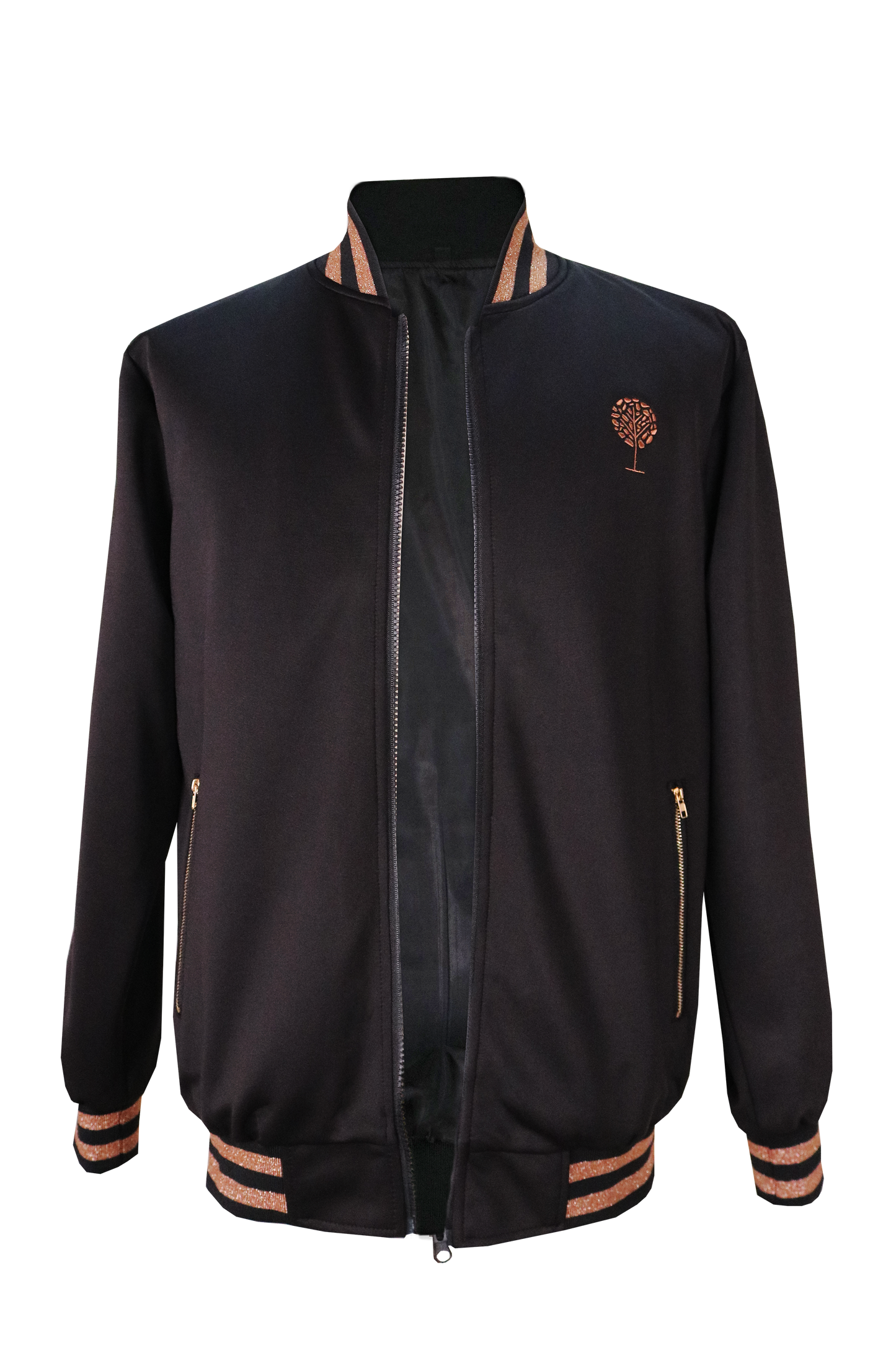 Bomber Jacket with Glitter Trims