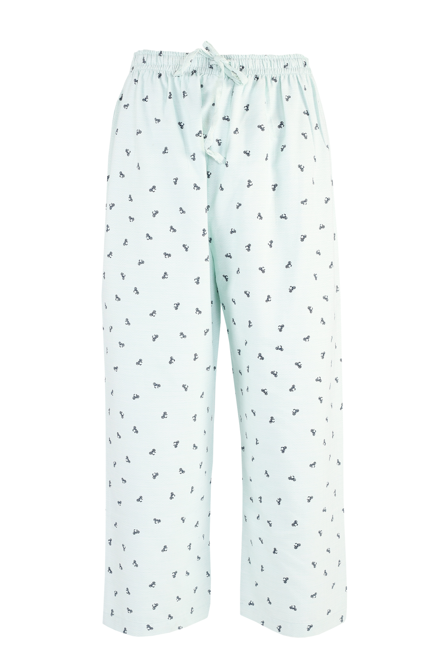 Green Inpatient Pyjama Pants with Bicycle Print