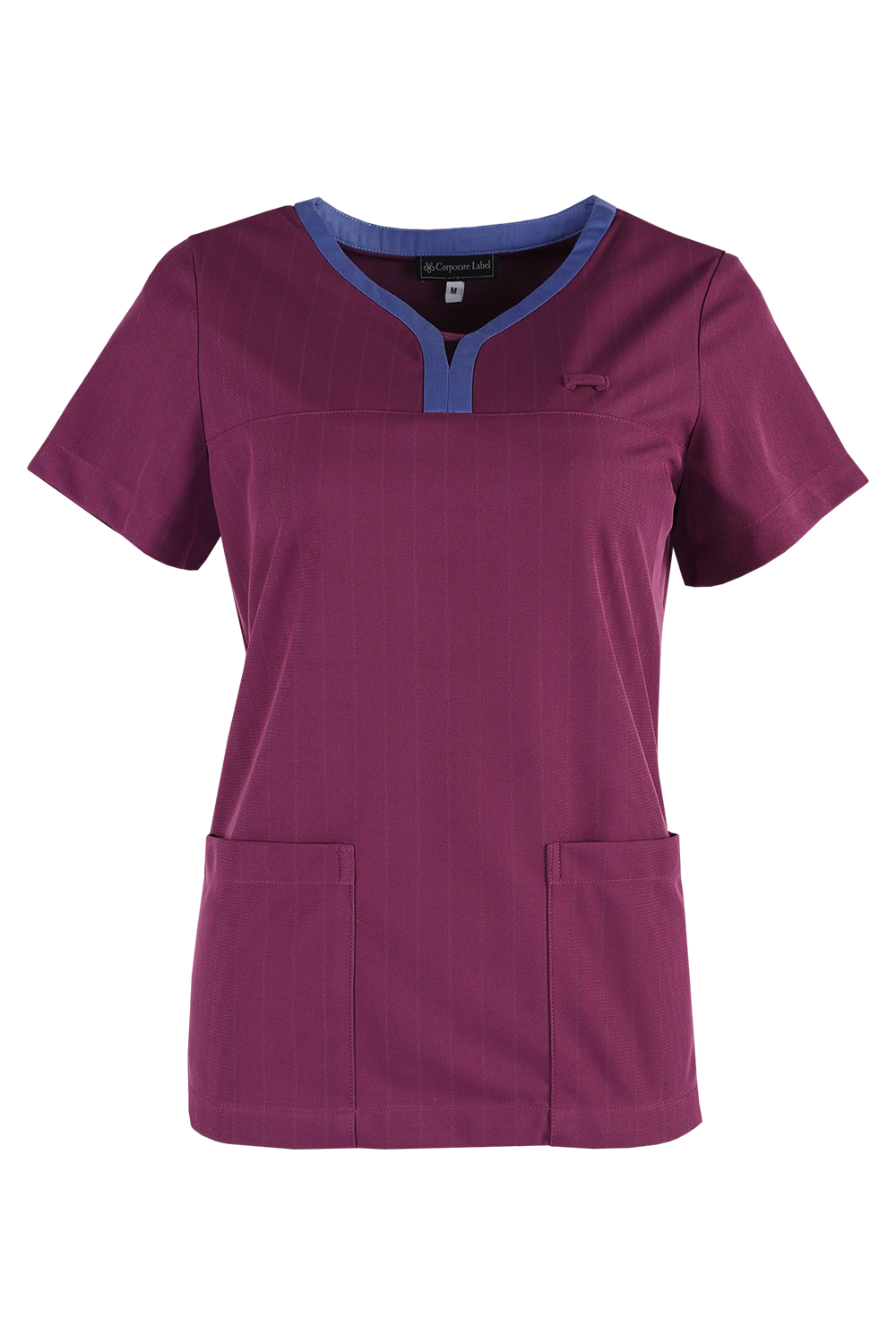 Split V-Neck Contrast Scrub