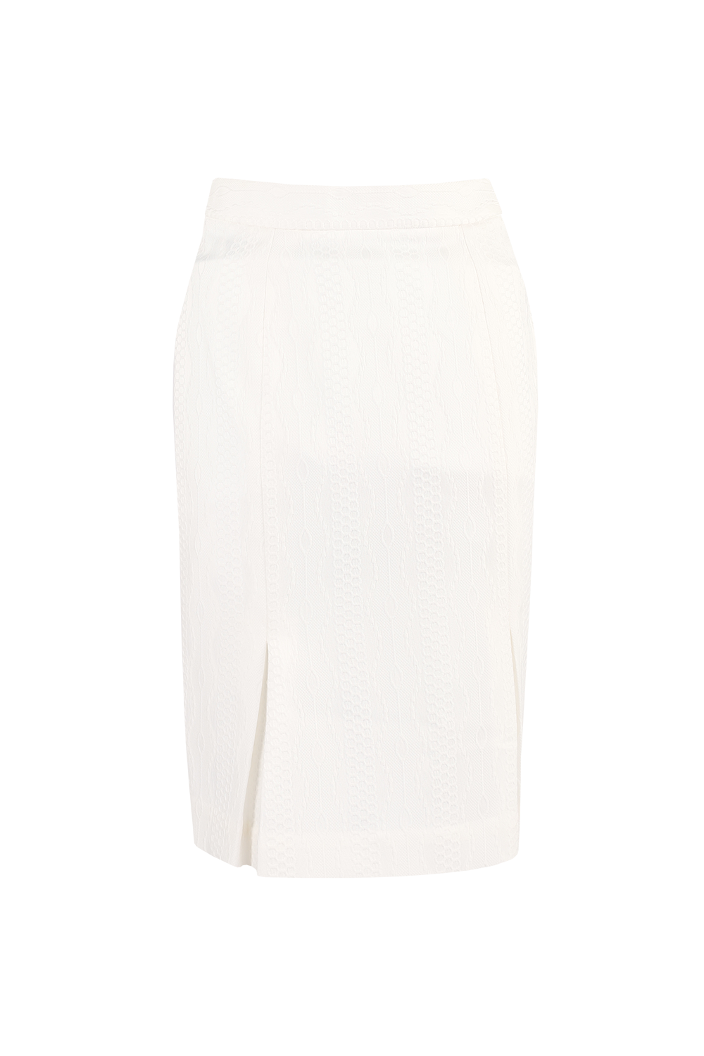 Eggshell Lace Pencil Skirt