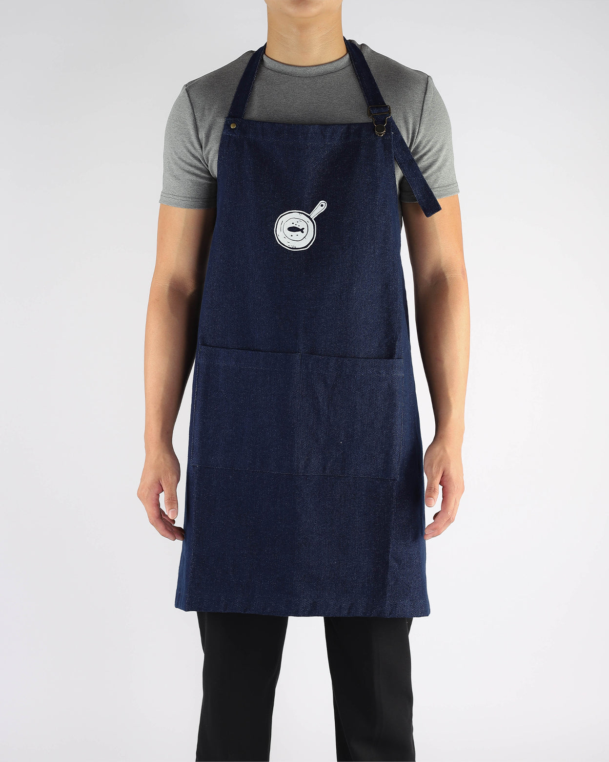 Denim Bib Apron with Custom Logo Printing