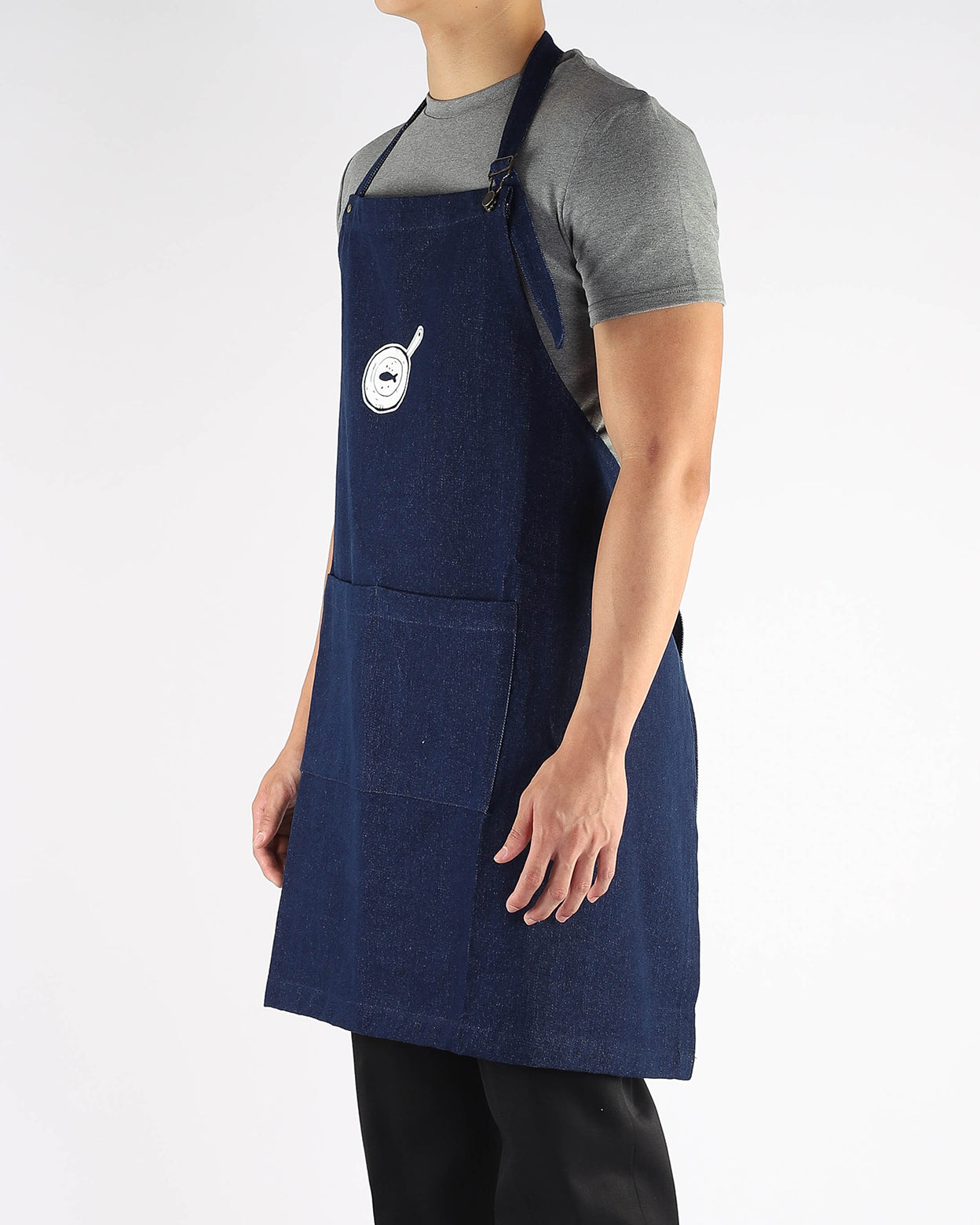 Denim Bib Apron with Custom Logo Printing