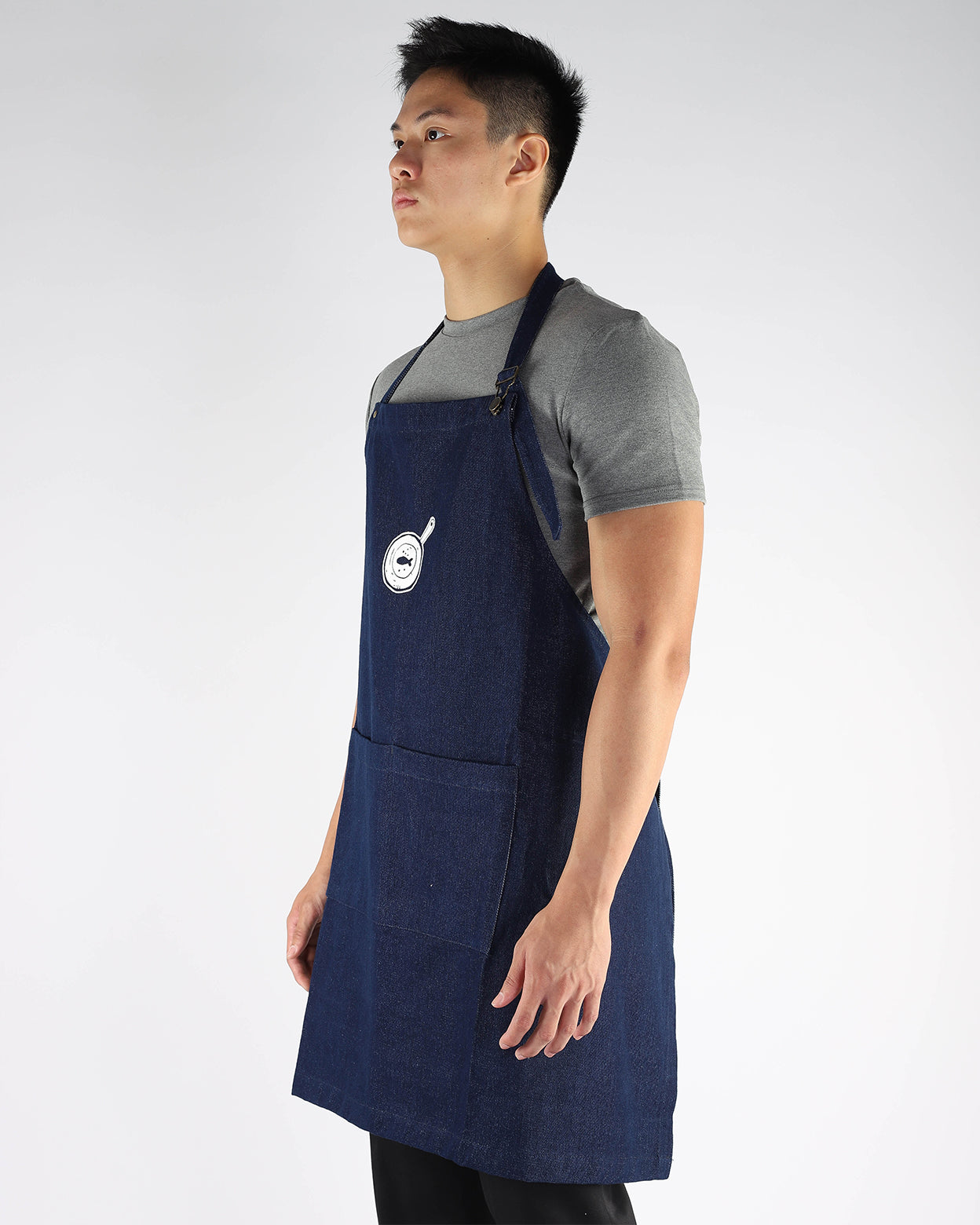 Denim Bib Apron with Custom Logo Printing