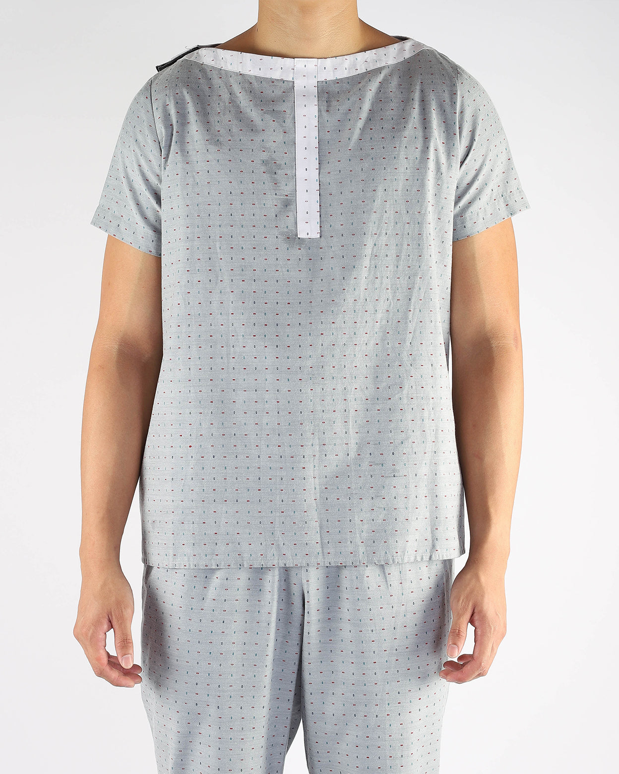 Grey Inpatient Adaptive Pyjama Top