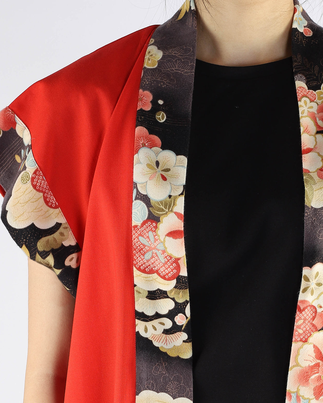 Happi Coat with Floral Trims