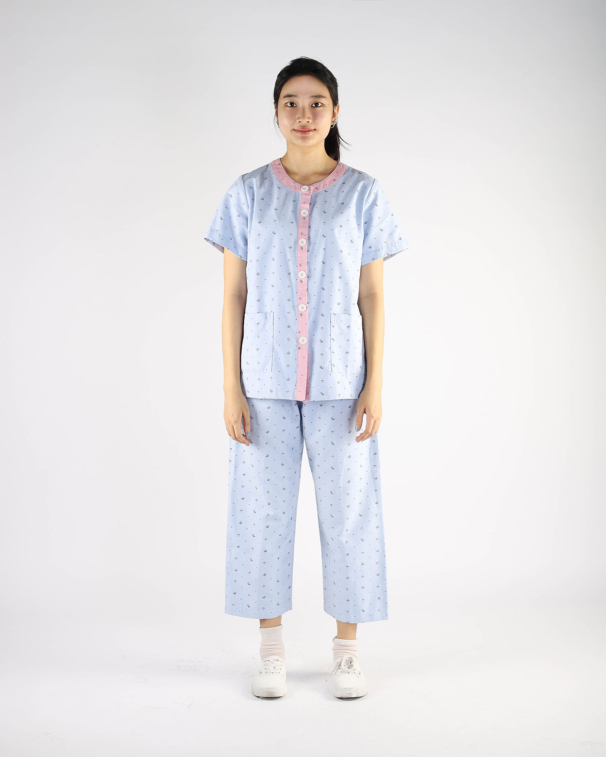 Inpatient Pyjama Pants with Geometric Print