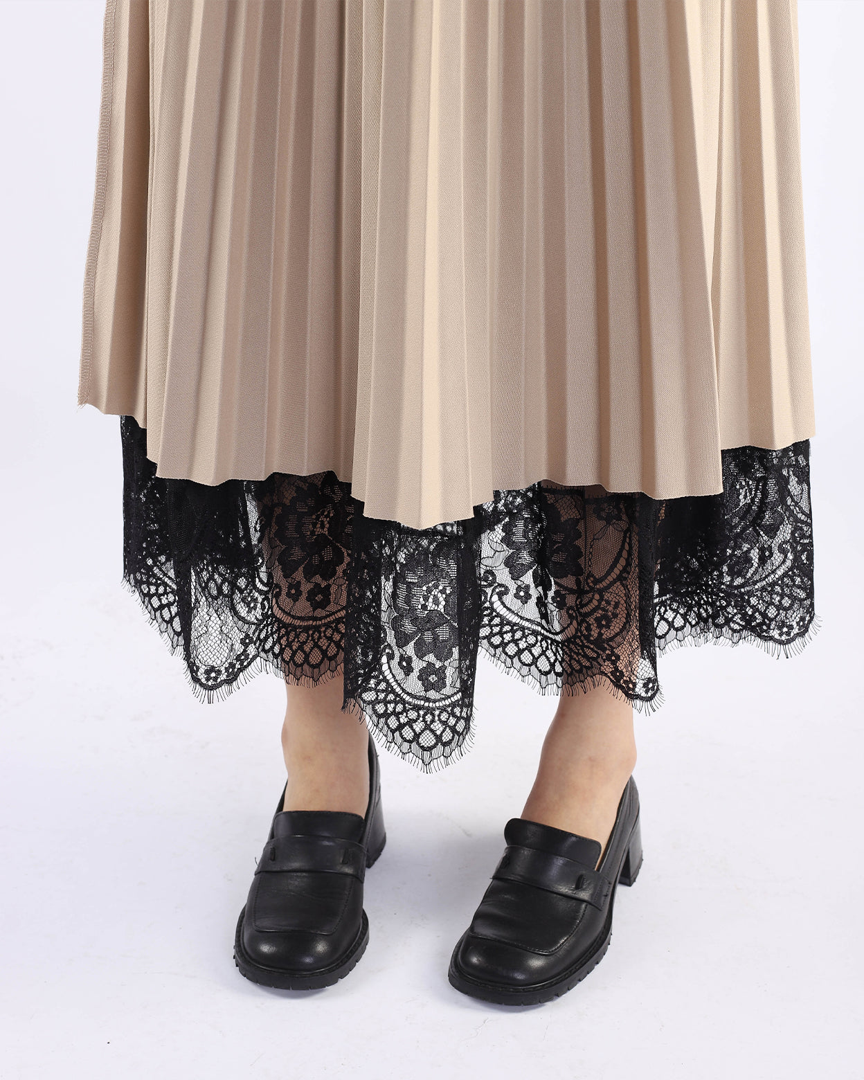 Lace Pleated Skirt Uniform