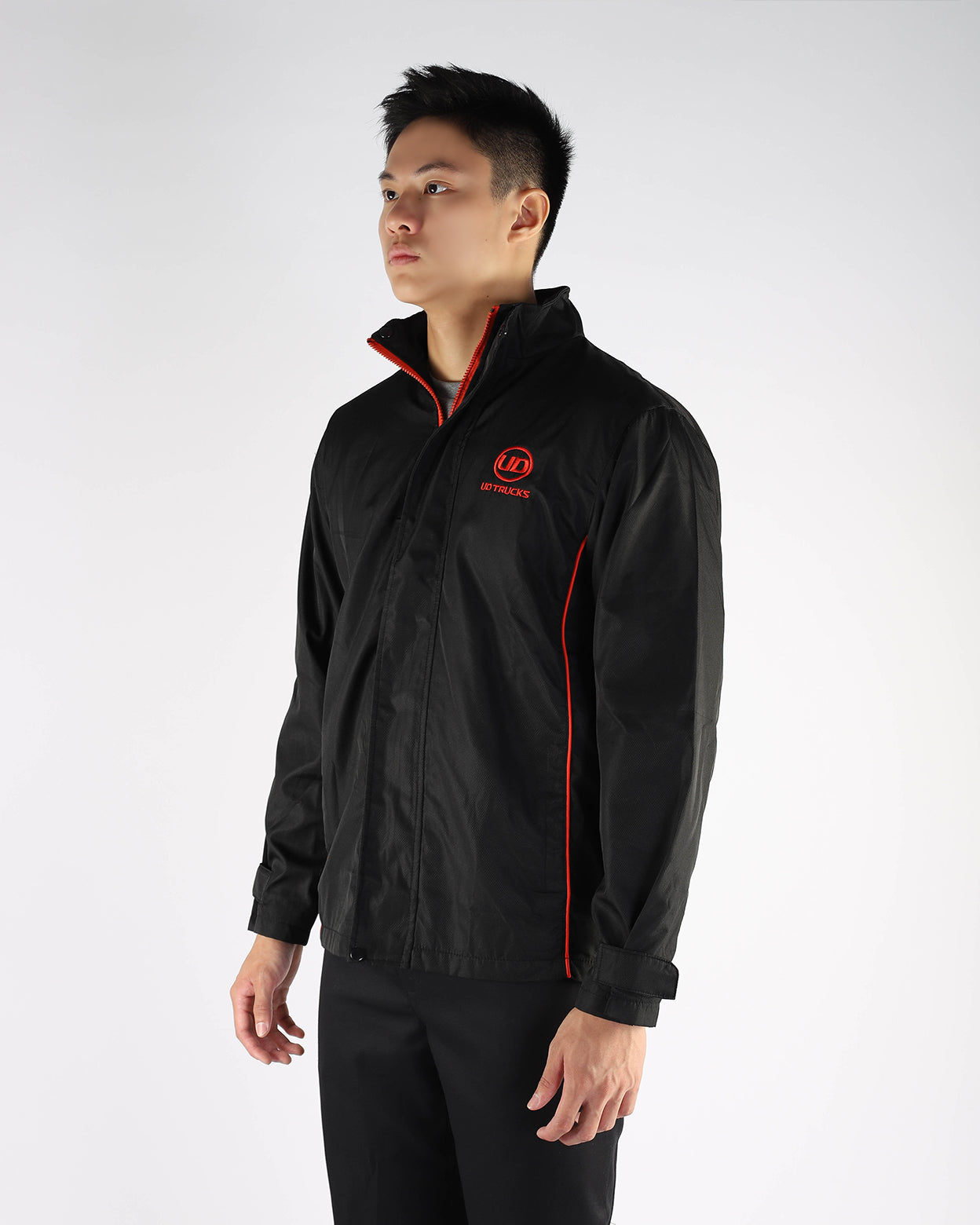 Lightweight Windbreaker with Red Trims