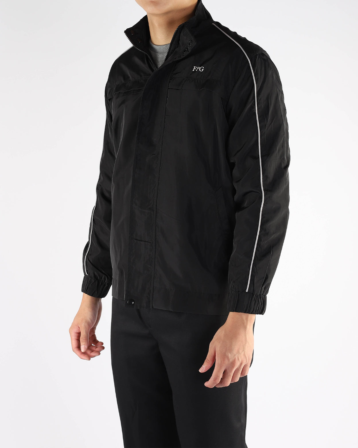 Lightweight Windbreaker with White Trims