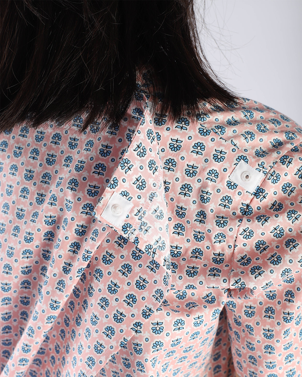 Pink Floral Inpatient Adaptive Pyjama Top