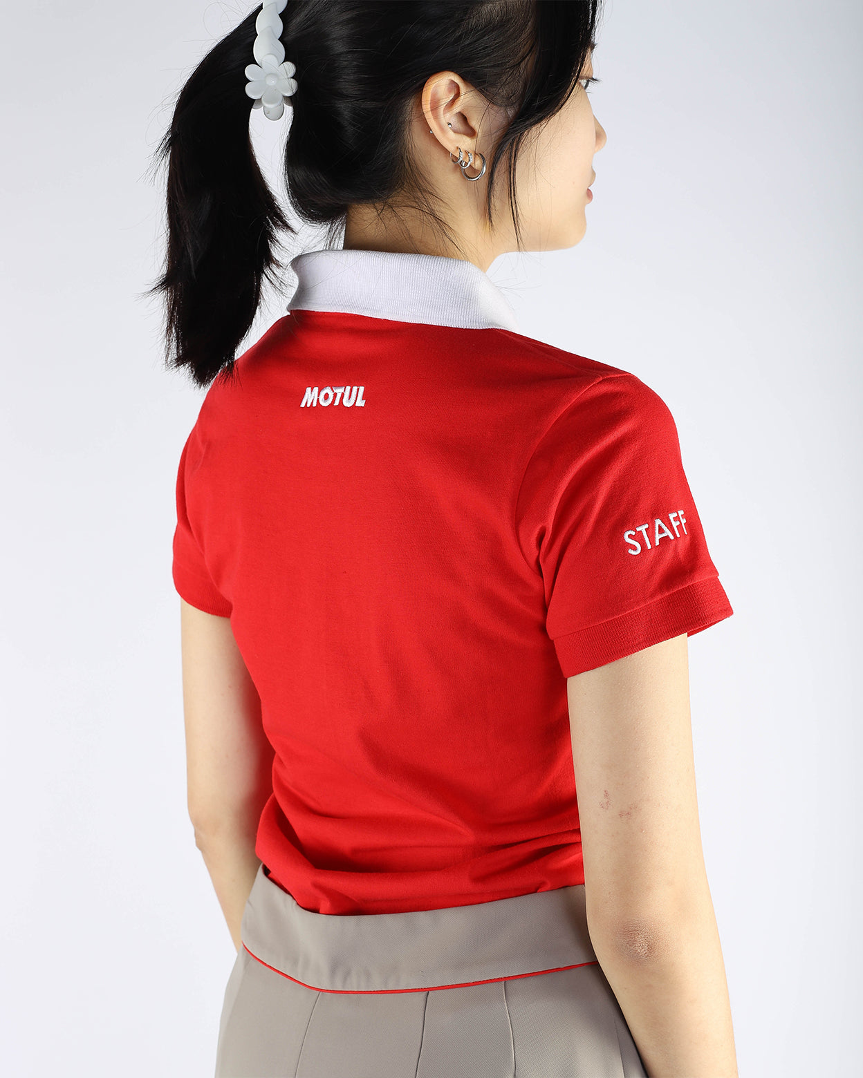 Red Ladies Polo Tee Uniform