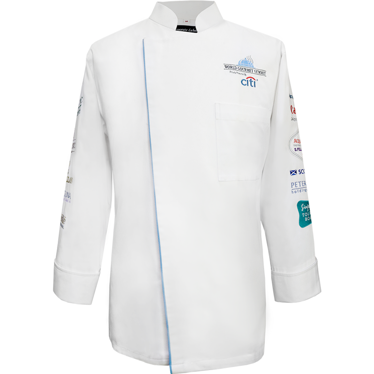 White Chef Jacket with Logo Embroidery, Uniforms by CYC