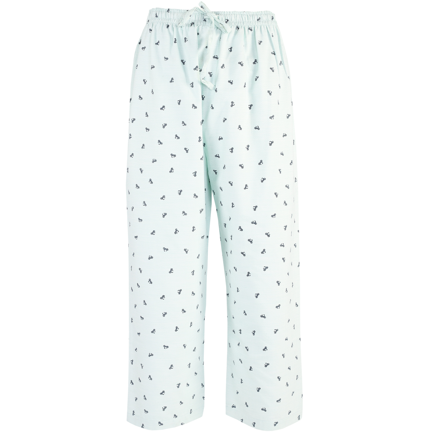 Green Inpatient Pyjama Pants with Bicycle Print — Hospital & Nursing Home uniforms by CYC