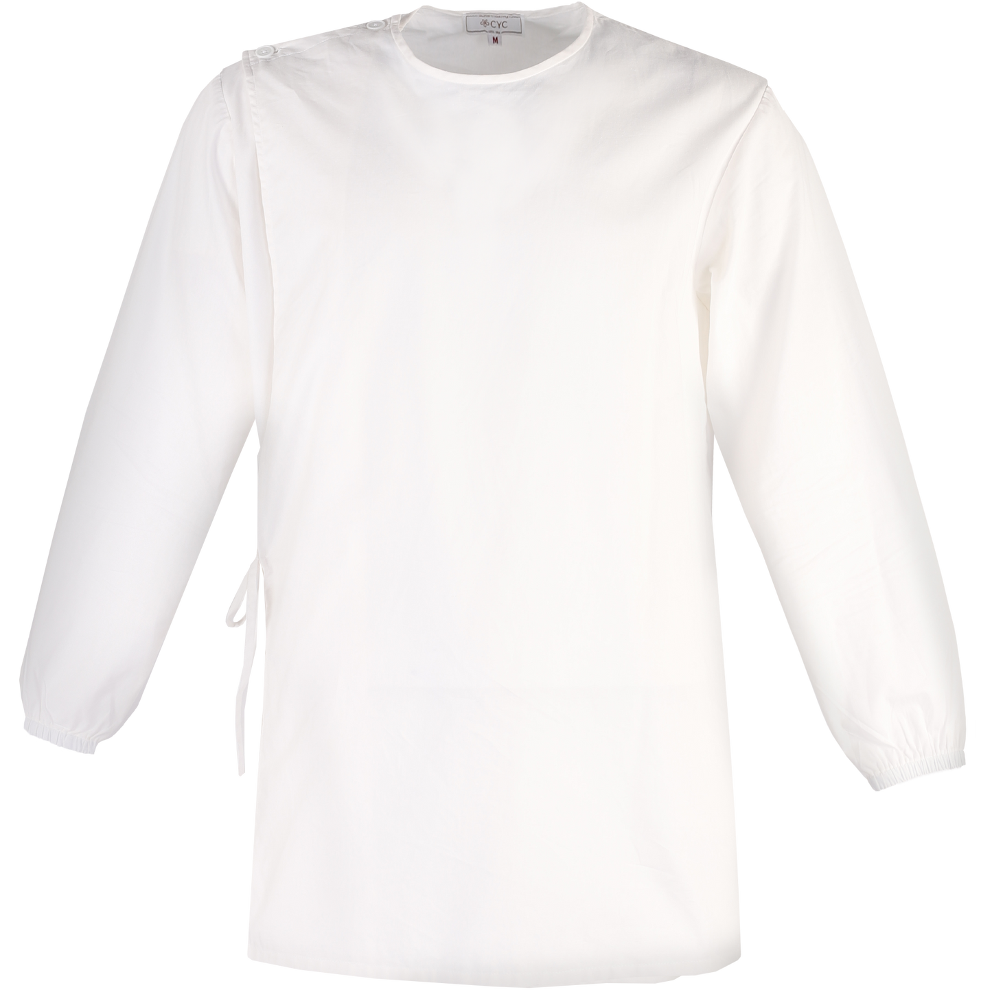 White Cotton Inpatient Adaptive Pyjama Top — Hospital & Nursing Home uniforms by CYC