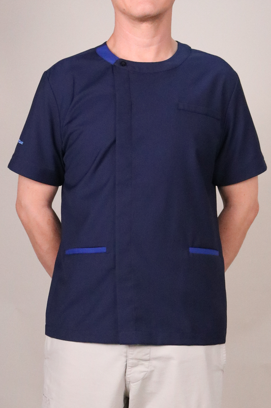 Blue Scrub Top Men