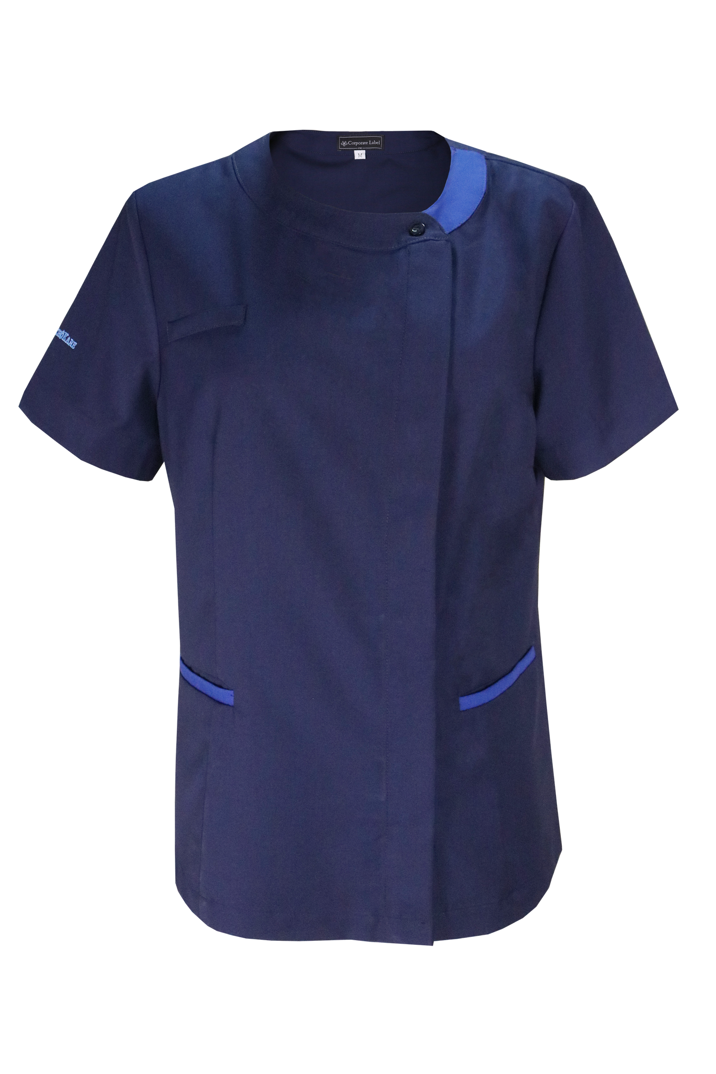 Ladies Scrub Blouse with Contrasting Trims