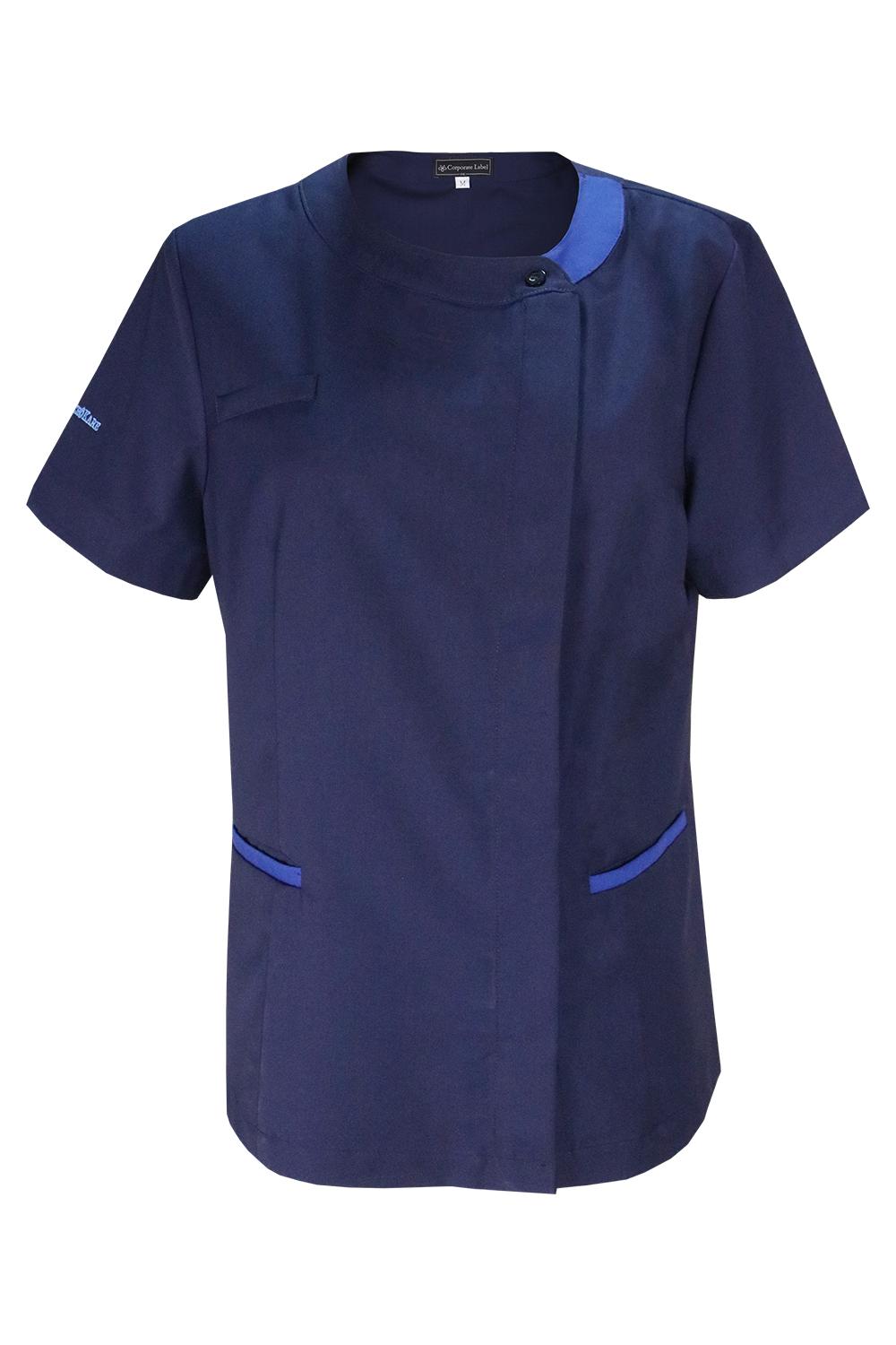 Ladies Scrub Blouse with Contrasting Trims