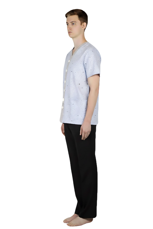 Hospital, Nursing Homes - Blue Inpatient Pyjama Shirt
