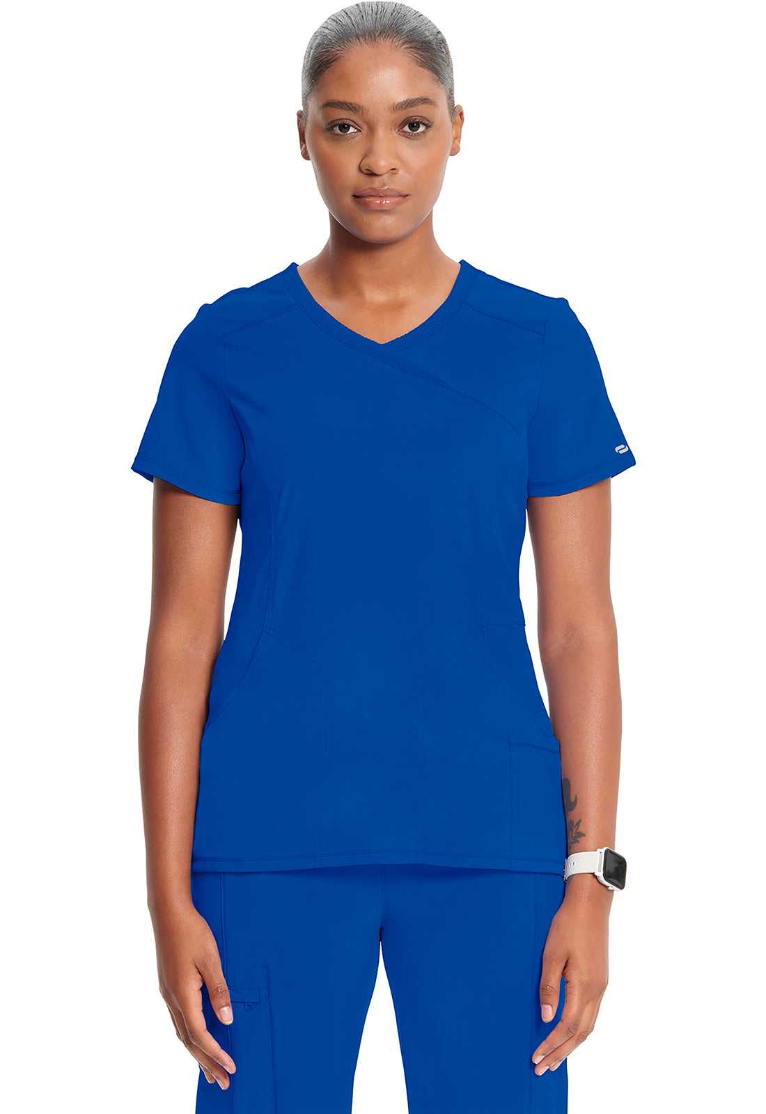 Cherokee In Infinity Mock Wrap Top 4 Pockets