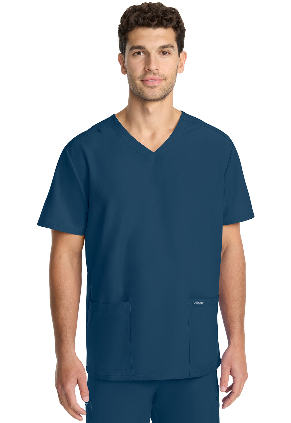 Cherokee Originals Ultra Unisex V-Neck Top 2 Pockets