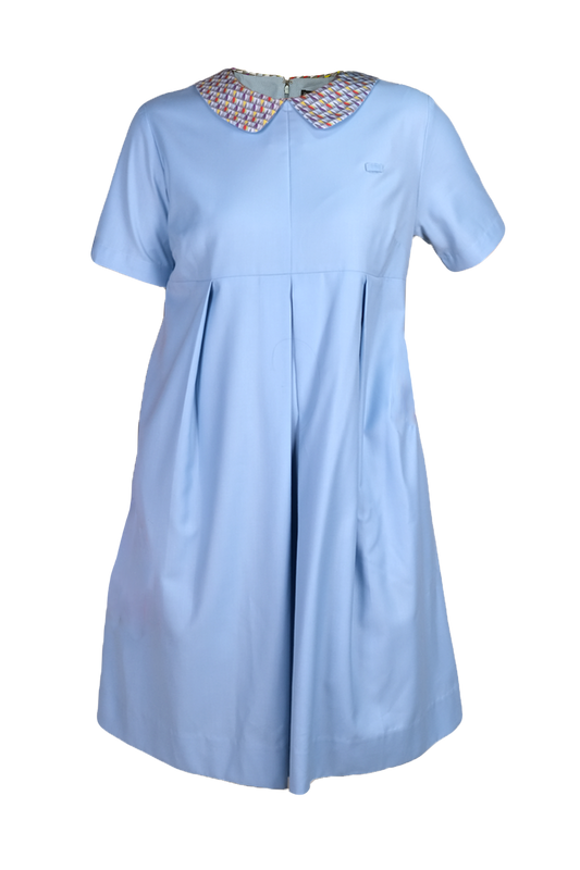 Nurse Maternity Pleated Dress with Side Pocket