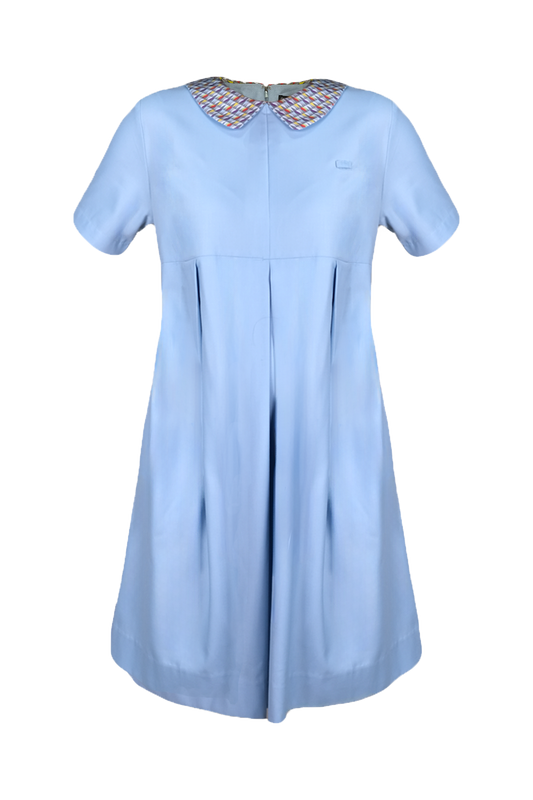 Nurse Maternity Pleated Dress with Side Pocket