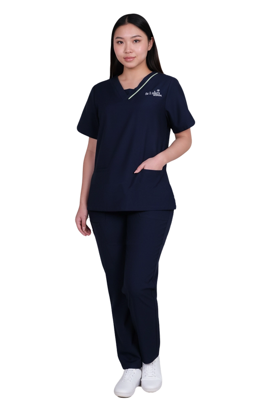 Scrub Top with Trims