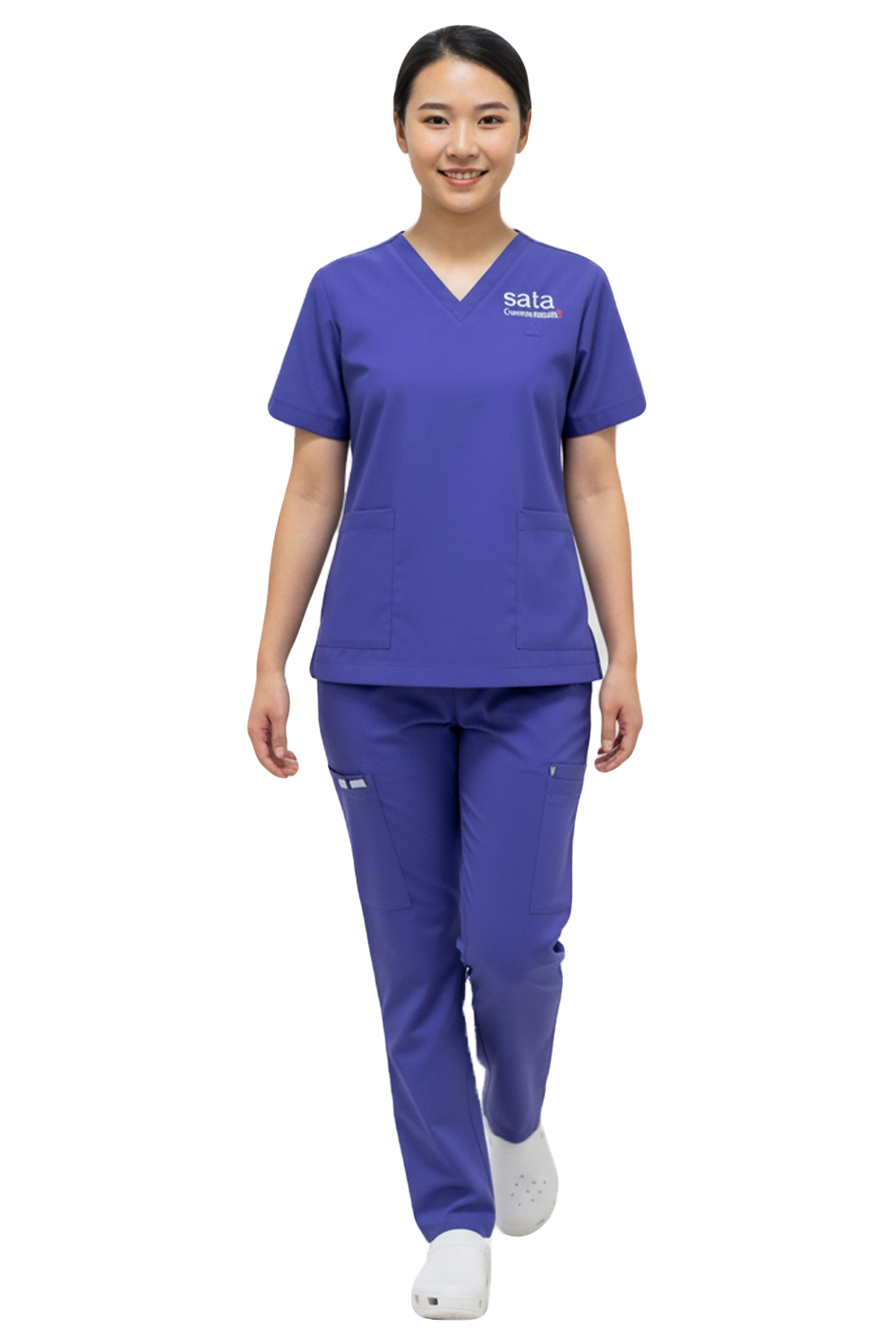 Medical Scrub Top Uniform with Logo