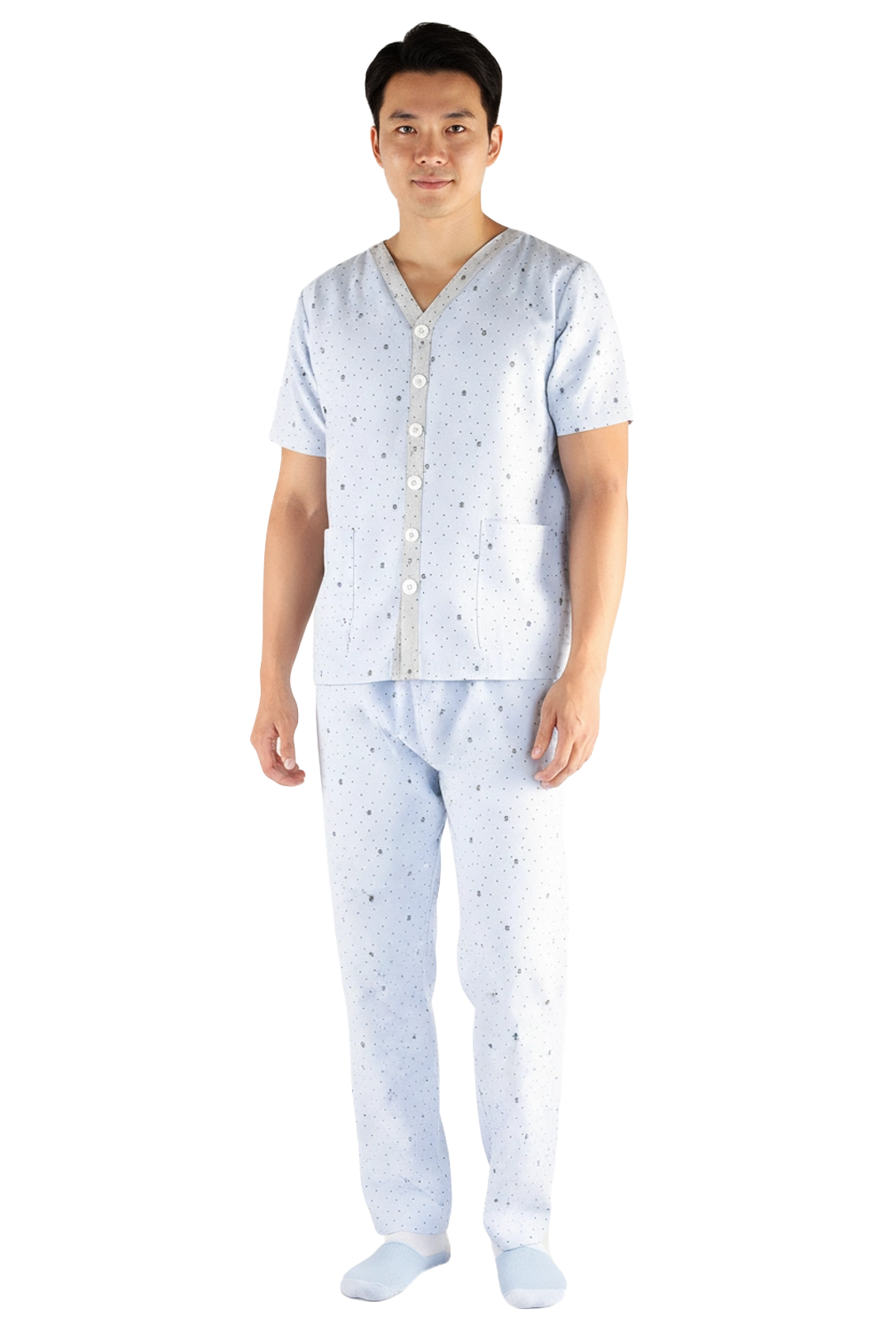 Hospital, Nursing Homes - Blue Inpatient Pyjama Shirt