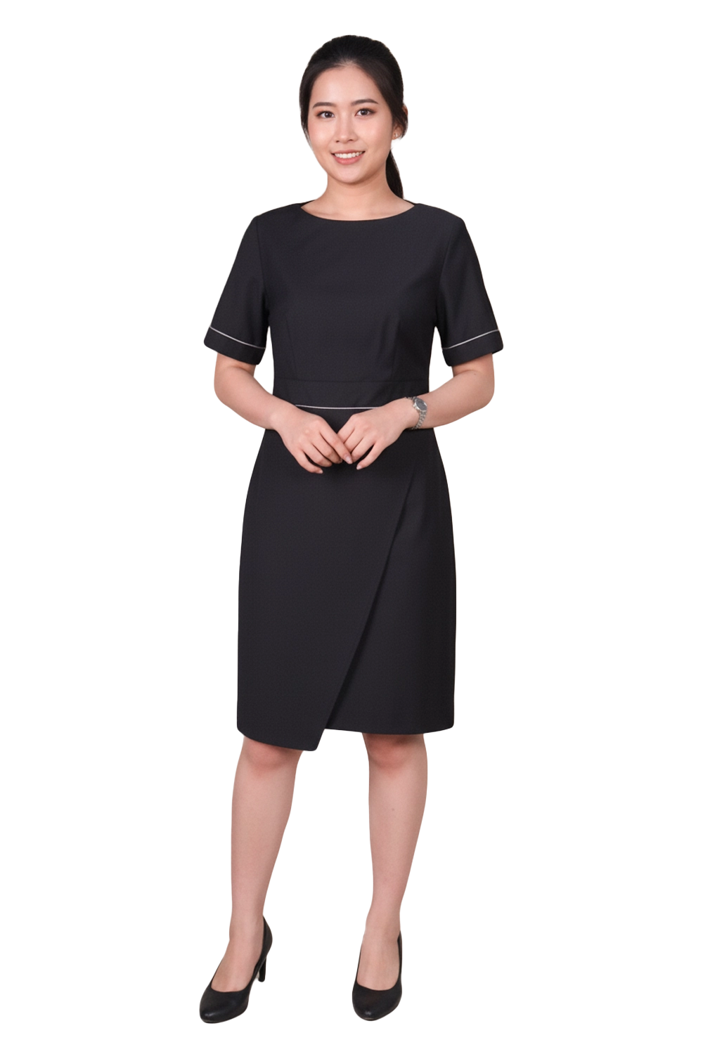 Minimalist Wrap Pencil Dress