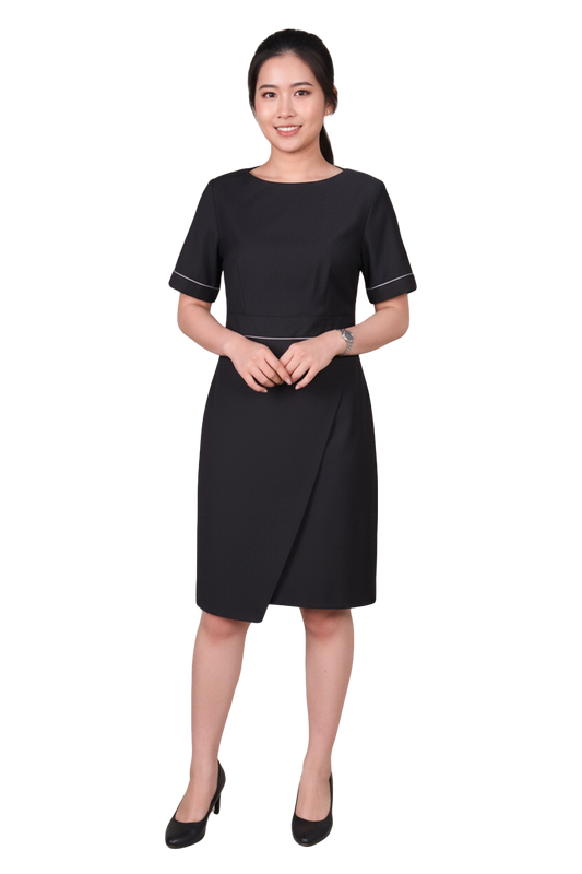 Minimalist Wrap Pencil Dress