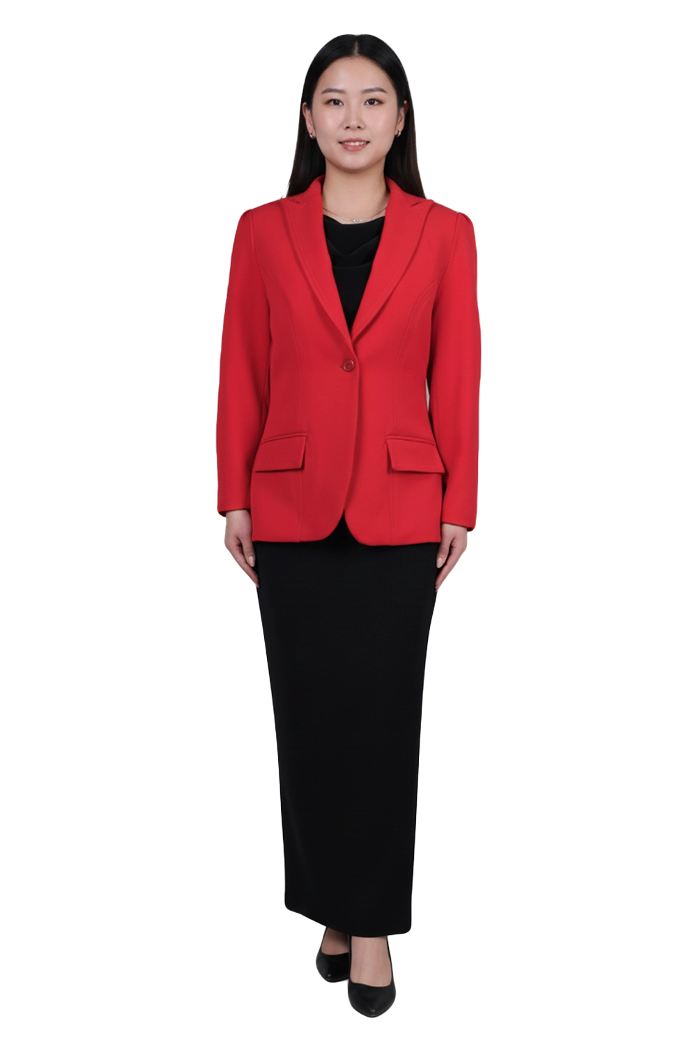 Red Wide Lapel Jacket