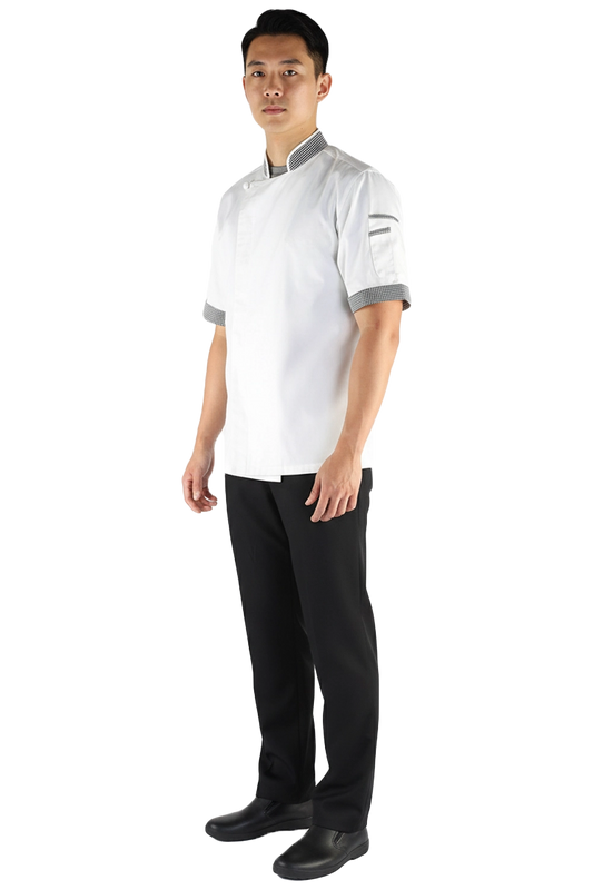 White Chef Jacket with Short Sleeves