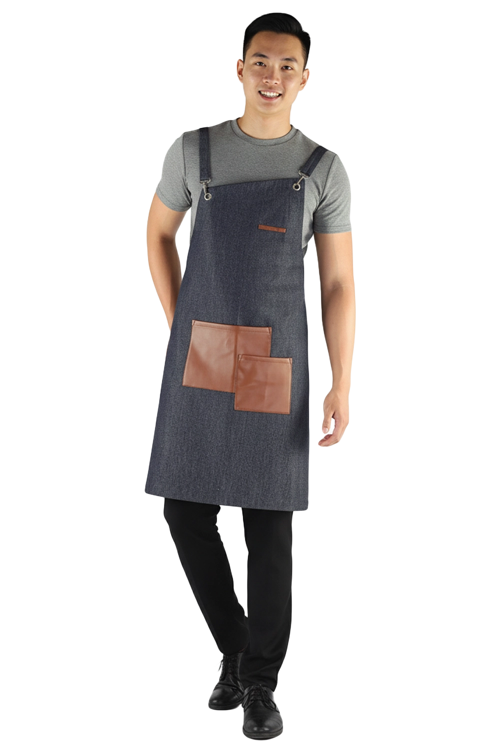 Asymmetrical Denim Apron Uniform