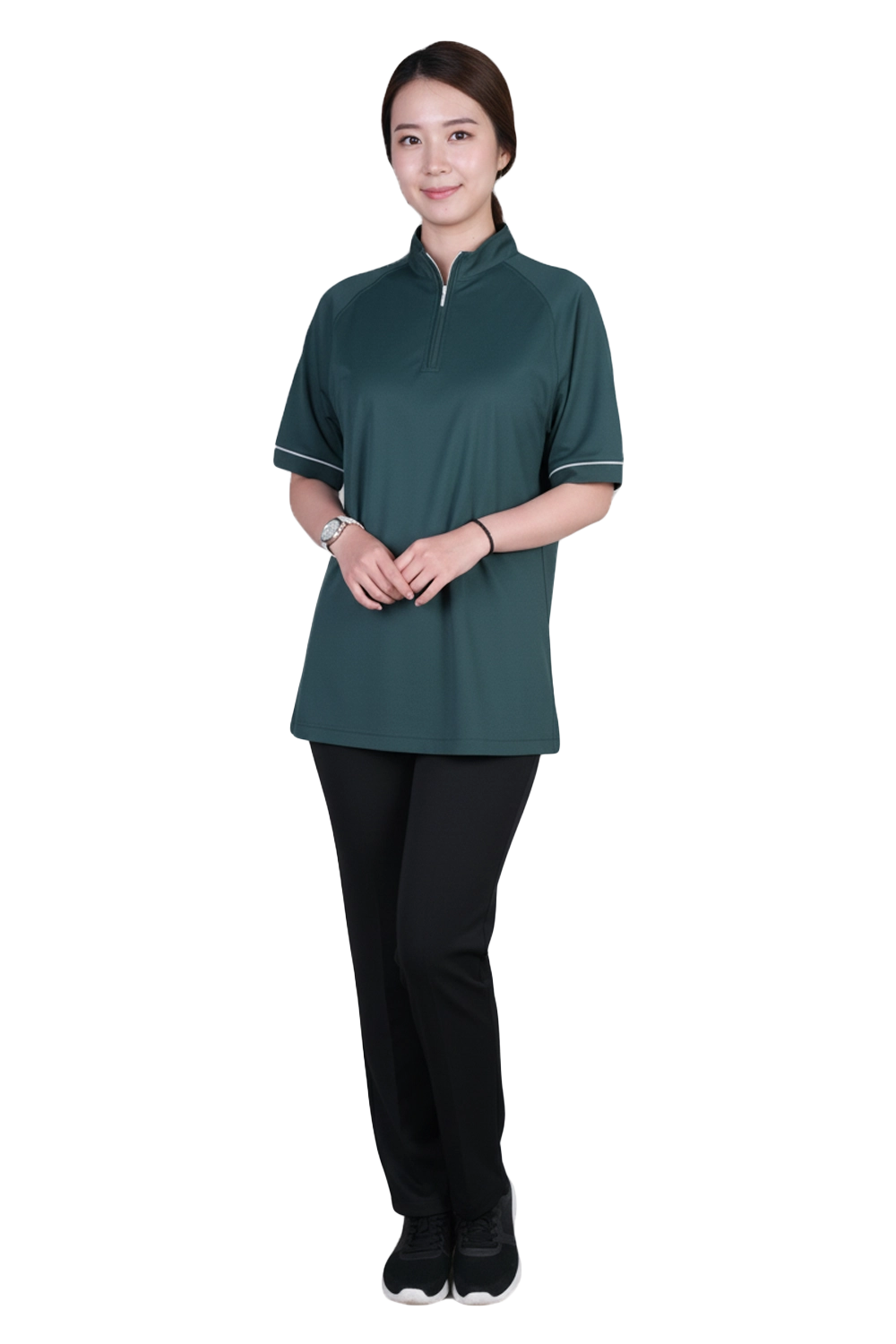 Zipped Polo Shirt Collar